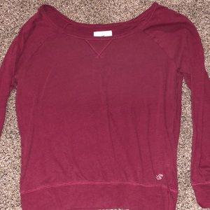 Hollister long sleeve maroon size L